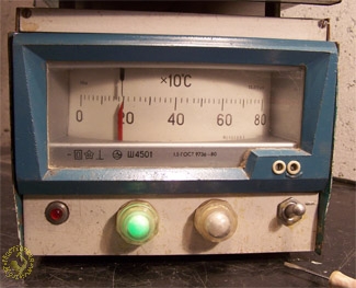 Front panel of the control unit