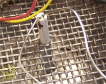 Thermocouple input to the control unit